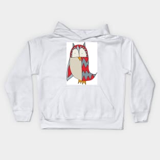 Folk style bird Kids Hoodie